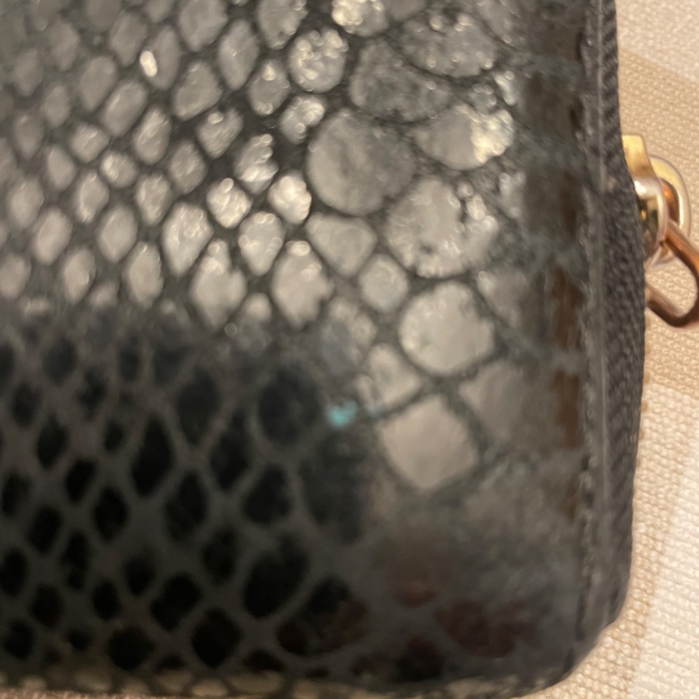 Micheal Kors Large Zip Python Snake Embossed Wall… - image 4